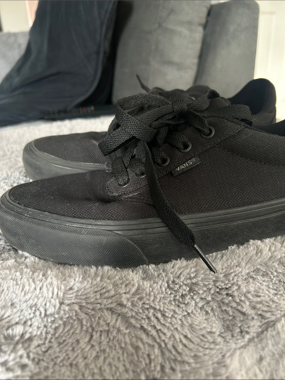Vans  Black Low-Top Canvas Sneakers